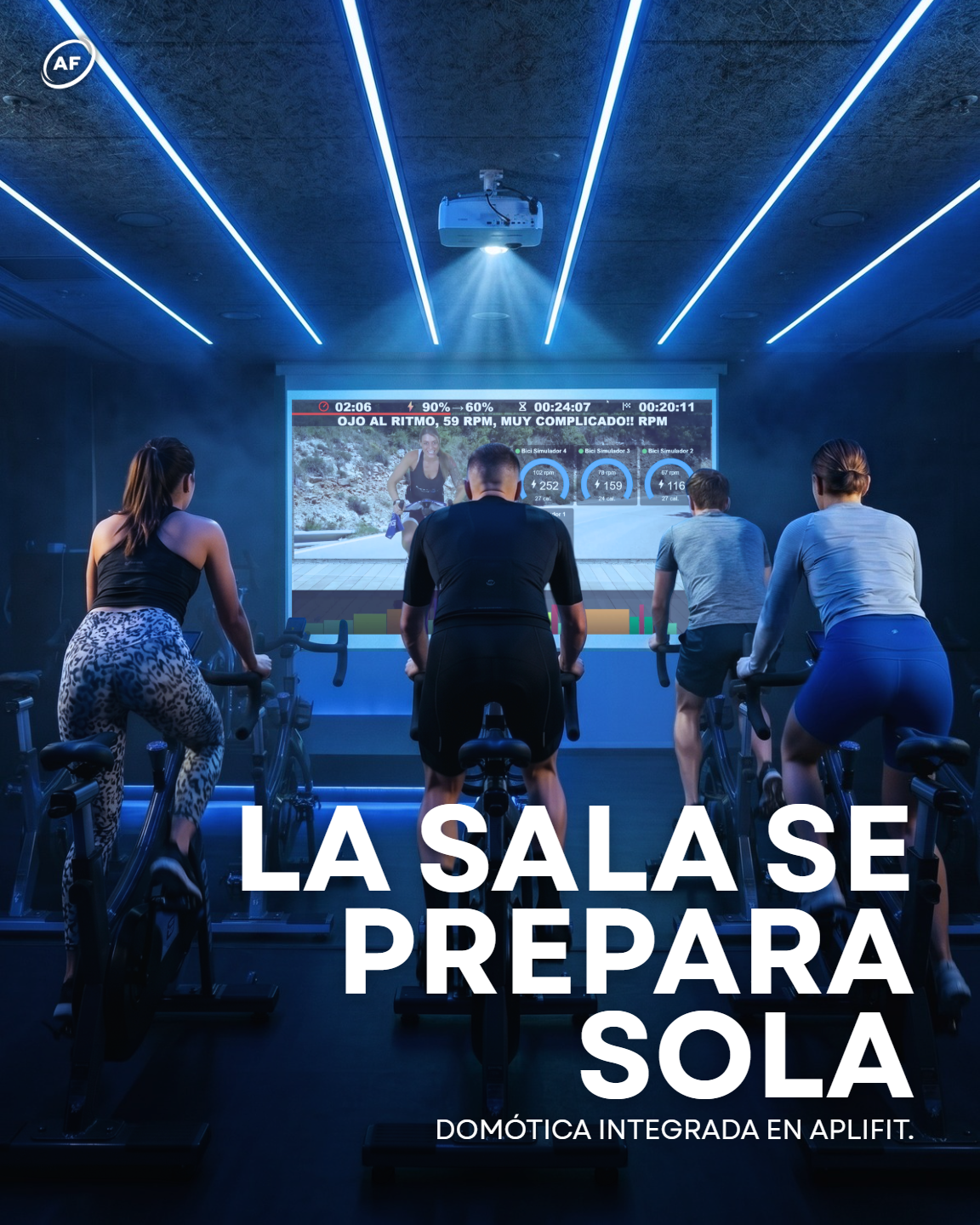 La Sala se Prepara Sola: Domótica Integrada Aplifit para Ciclo Indoor